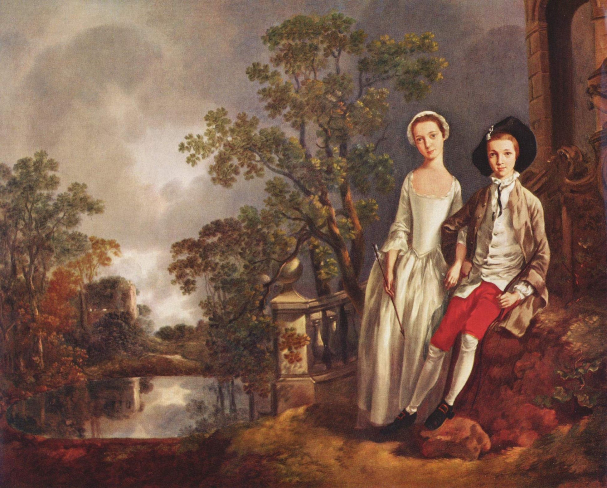 Portrait de Heneage Lloyd et de sa sœur, Lucy - Thomas Gainsborough - Reproductions de tableaux et peintures haut de gamme