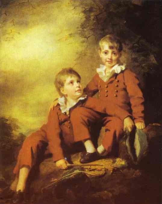 Portrait des enfants Binning - Sir Henry Raeburn - Reproductions de tableaux et peintures haut de gamme