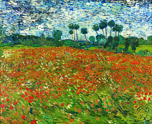 Champ de coquelicots, Auvers-sur-Oise - Van Gogh - Reproductions de tableaux et peintures haut de gamme