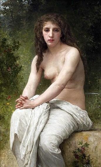 Réflexion,1898 - William Bouguereau - Reproductions de tableaux et peintures haut de gamme