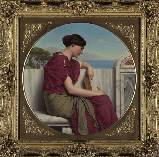 Réflexions - John William Godward - Reproductions de tableaux et peintures haut de gamme