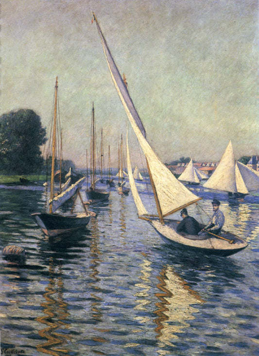 Regatta at argenteuil - Caillebotte - Reproductions de tableaux et peintures haut de gamme