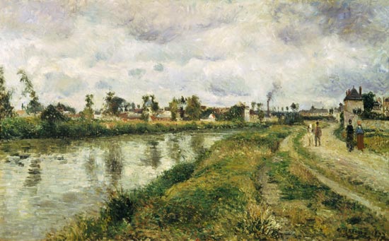 Paysage fluvial près d'Argenteuil - Camille Pissarro - Reproductions de tableaux et peintures haut de gamme