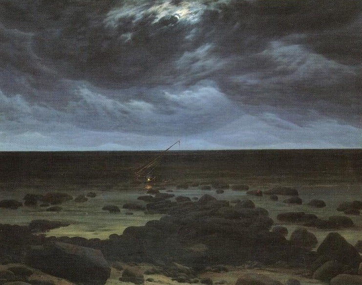 Bord de mer au clair de lune - Caspar David Friedrich - Reproductions de tableaux et peintures haut de gamme