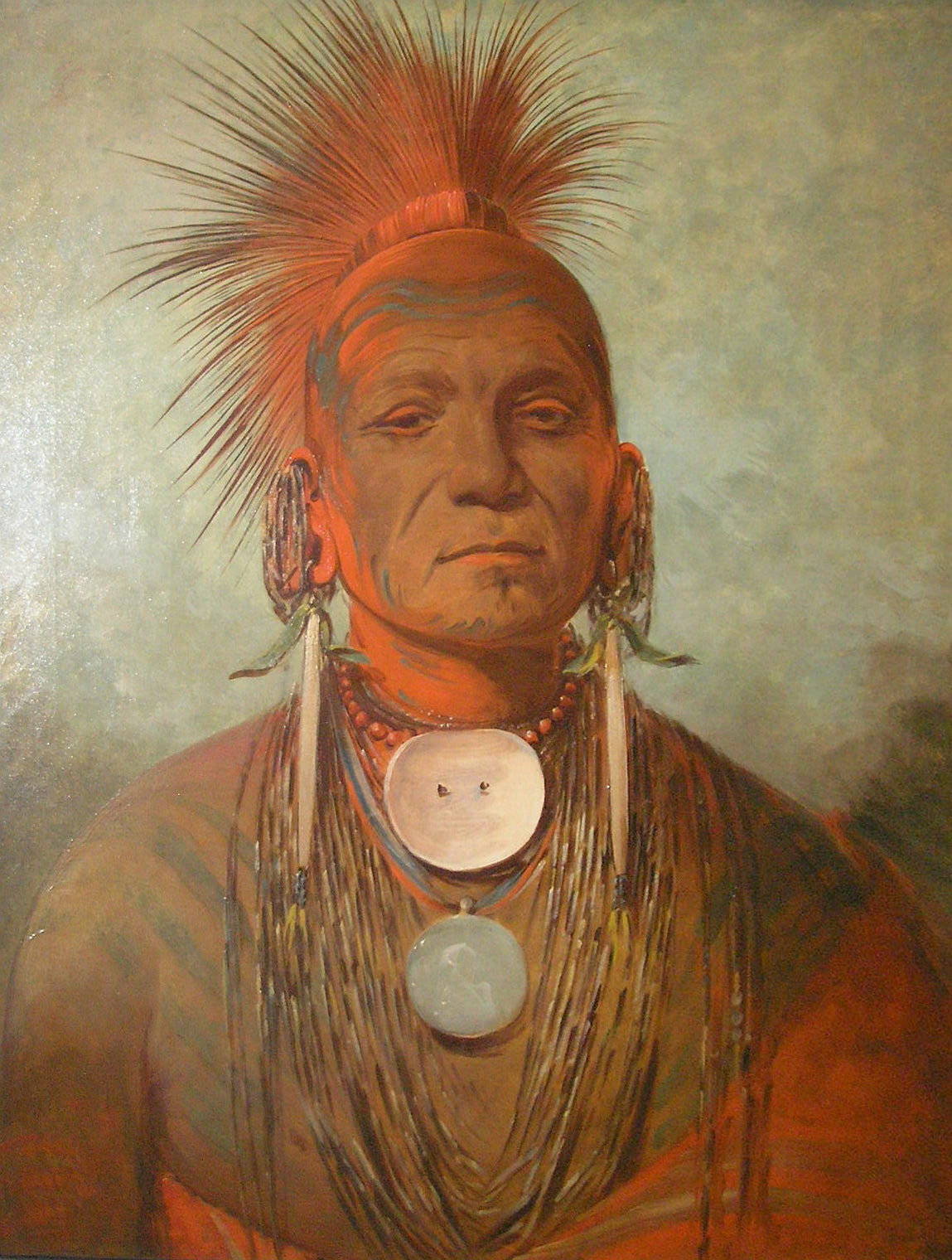 See-non-ty-a, an Iowa Medicine Man - George Catlin - Reproductions de tableaux et peintures haut de gamme