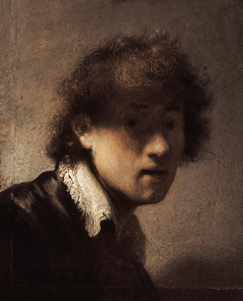 Autoportrait à un jeune âge - Rembrandt van Rijn - Reproductions de tableaux et peintures haut de gamme