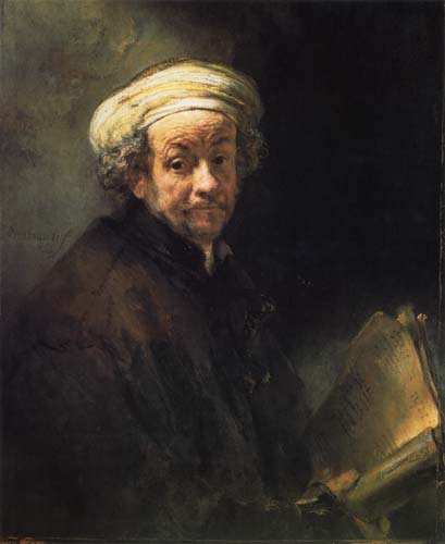 Auto-portrait comme Paul - Rembrandt van Rijn - Reproductions de tableaux et peintures haut de gamme