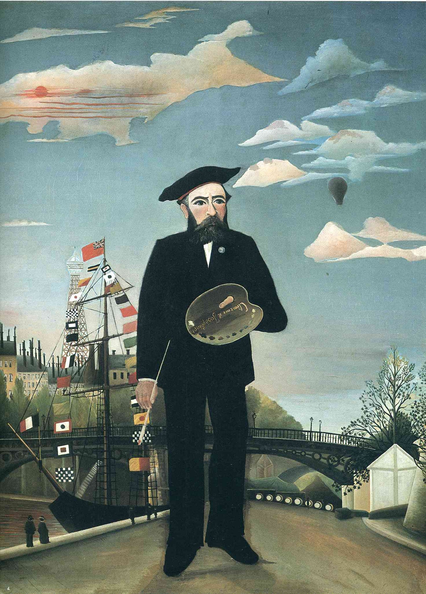 Autoportrait de L'ile Saint Louis - Henri Rousseau - Reproductions de tableaux et peintures haut de gamme