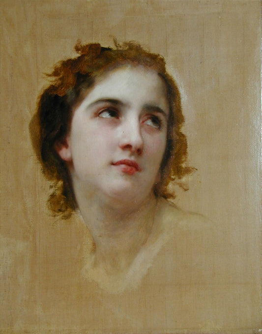 Croquis d'une jeune femme - William Bouguereau - Reproductions de tableaux et peintures haut de gamme