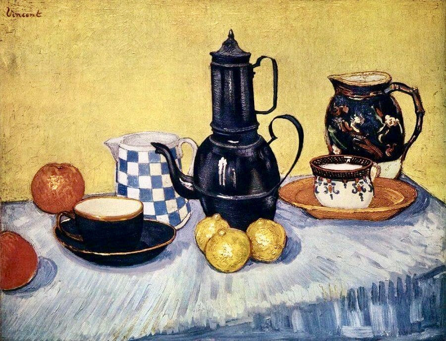 Nature morte avec pot à café - Van Gogh - Reproductions de tableaux et peintures haut de gamme