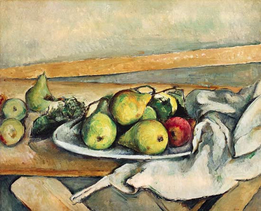 Nature morte avec des poires (1879-1882) - Paul Cézanne - Reproductions de tableaux et peintures haut de gamme