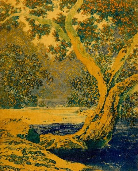 Étude pour Autumn Brook - Maxfield Parrish - Reproductions de tableaux et peintures haut de gamme