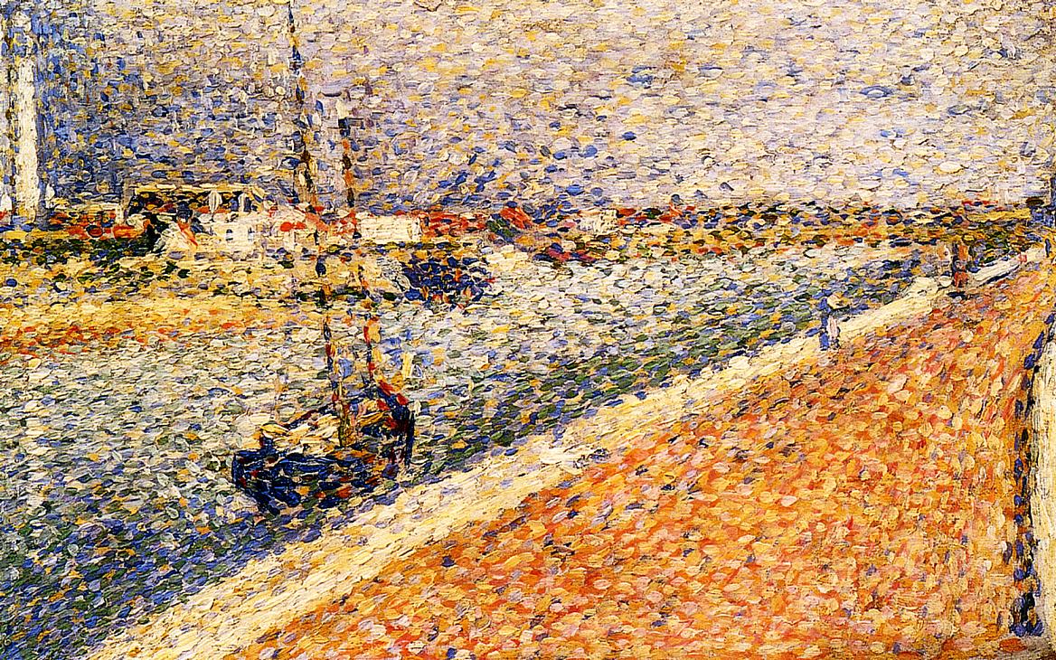 Étude pour "La Manche à Gravelines" - Georges Seurat - Reproductions de tableaux et peintures haut de gamme