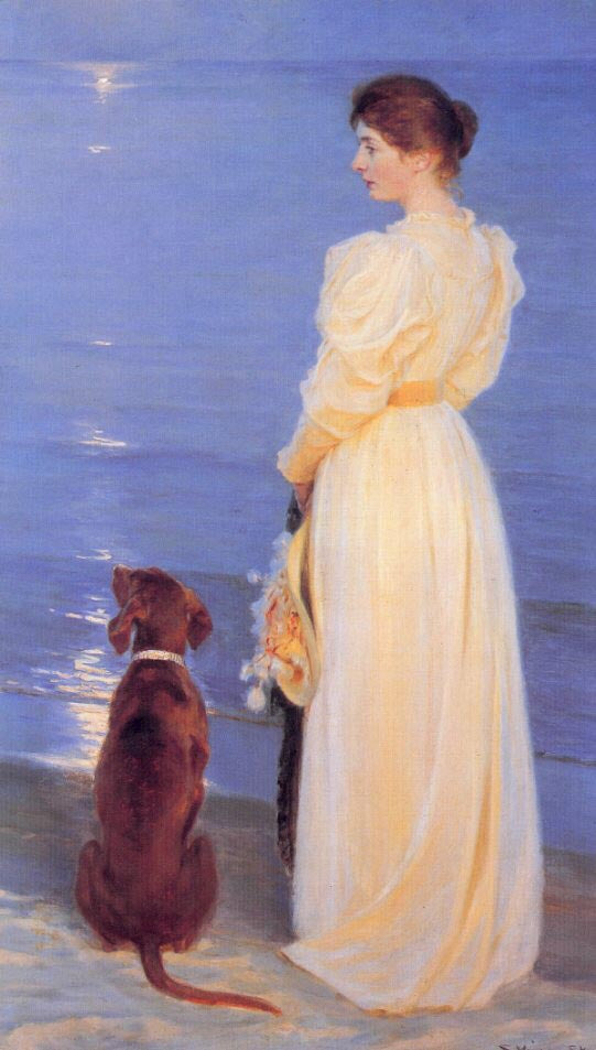 Soirée d'été à Skagen - Peder Severin Kroyer - Reproductions de tableaux et peintures haut de gamme