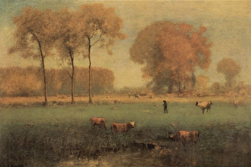 Summer Landscape - George Inness - Reproductions de tableaux et peintures haut de gamme