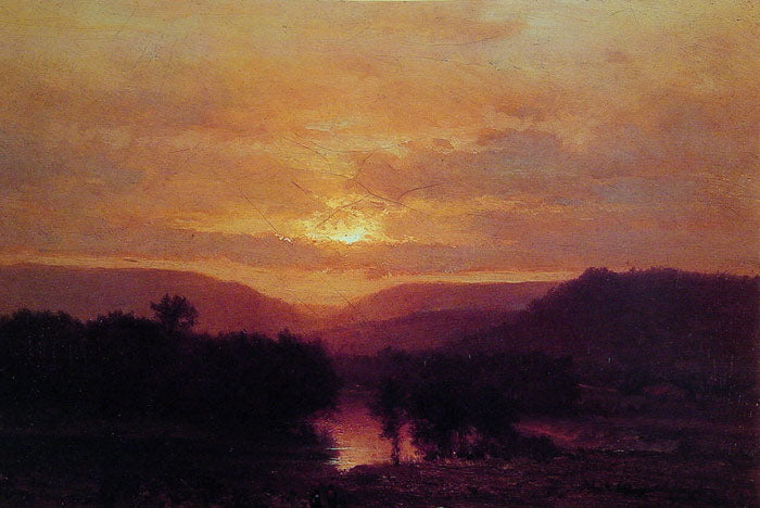 Sunset - George Inness - Reproductions de tableaux et peintures haut de gamme