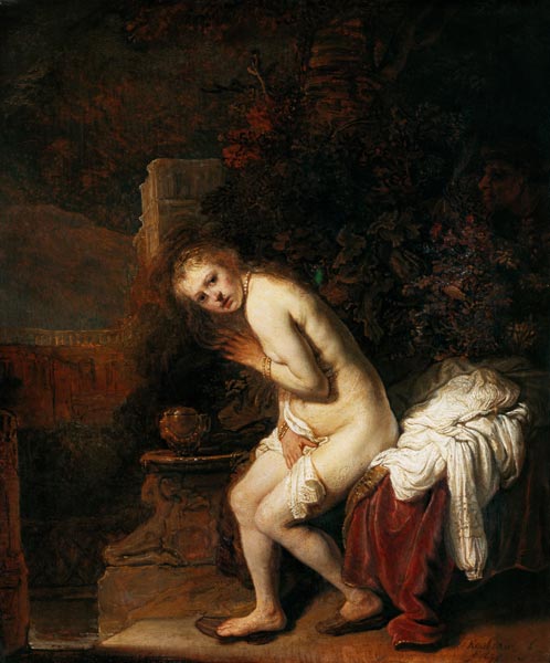 Susanne dans le bain - Rembrandt van Rijn - Reproductions de tableaux et peintures haut de gamme