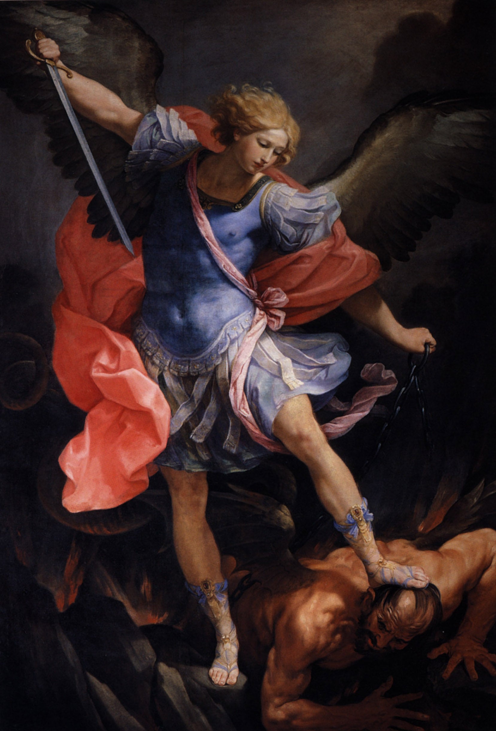 The Archangel Michael defeating Satan - Guido Reni - Reproductions de tableaux et peintures haut de gamme