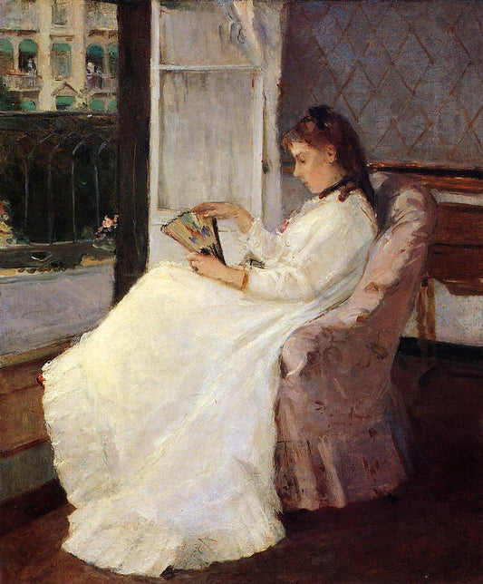 The Artist's Sister at a Window - Berthe Morisot - Reproductions de tableaux et peintures haut de gamme