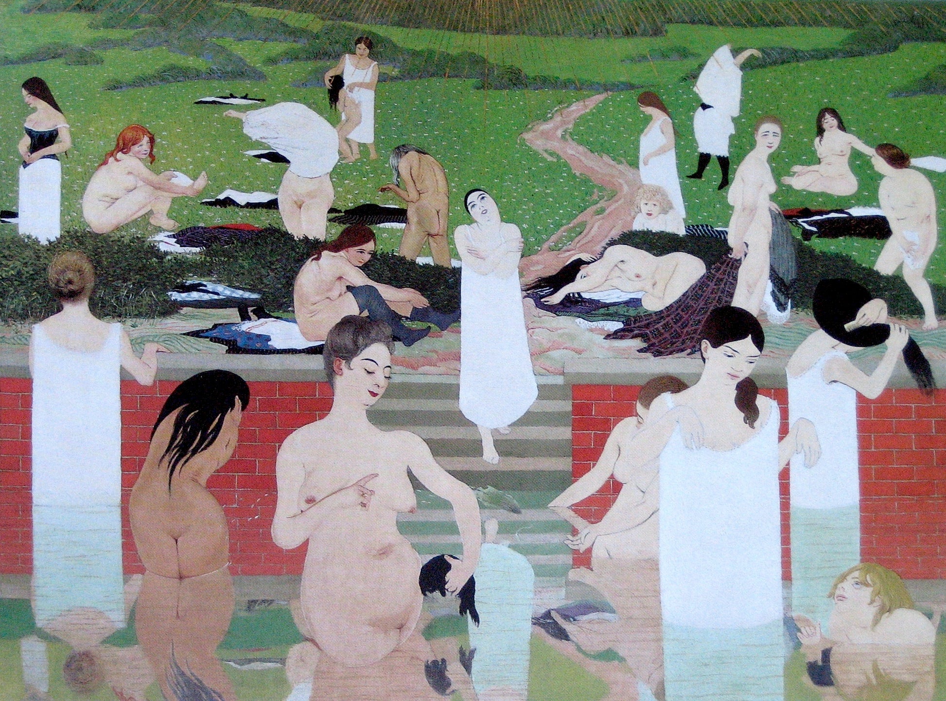 Le bain, soirée d'été - Félix Edouard Vallotton - Reproductions de tableaux et peintures haut de gamme