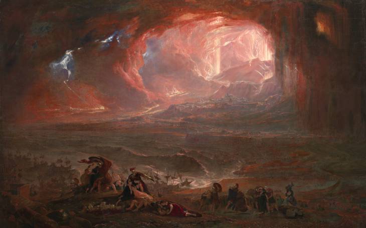 La destruction de Pompéi et d'Herculanum - John Martin - Reproductions de tableaux et peintures haut de gamme