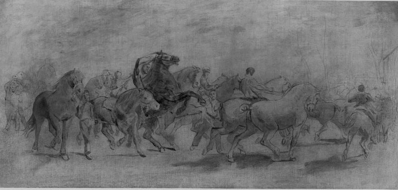 The Horse Fair (study) - Rosa Bonheur - Reproductions de tableaux et peintures haut de gamme