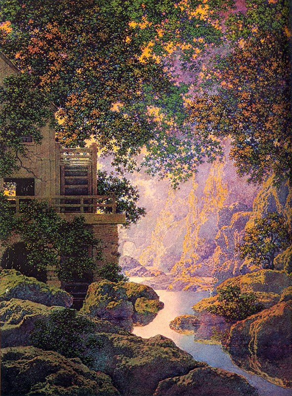 Le vieux Glen Mil - Maxfield Parrish - Reproductions de tableaux et peintures haut de gamme