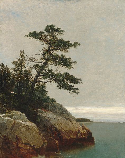 The Old Pine, Darien, Connecticut - John Frederick Kensett - Reproductions de tableaux et peintures haut de gamme