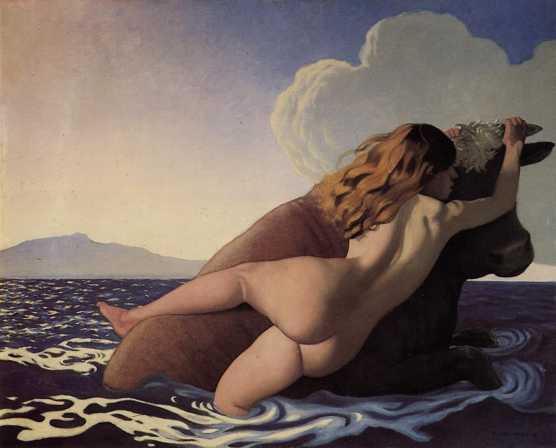 Le viol d'Europa - Félix Edouard Vallotton - Reproductions de tableaux et peintures haut de gamme