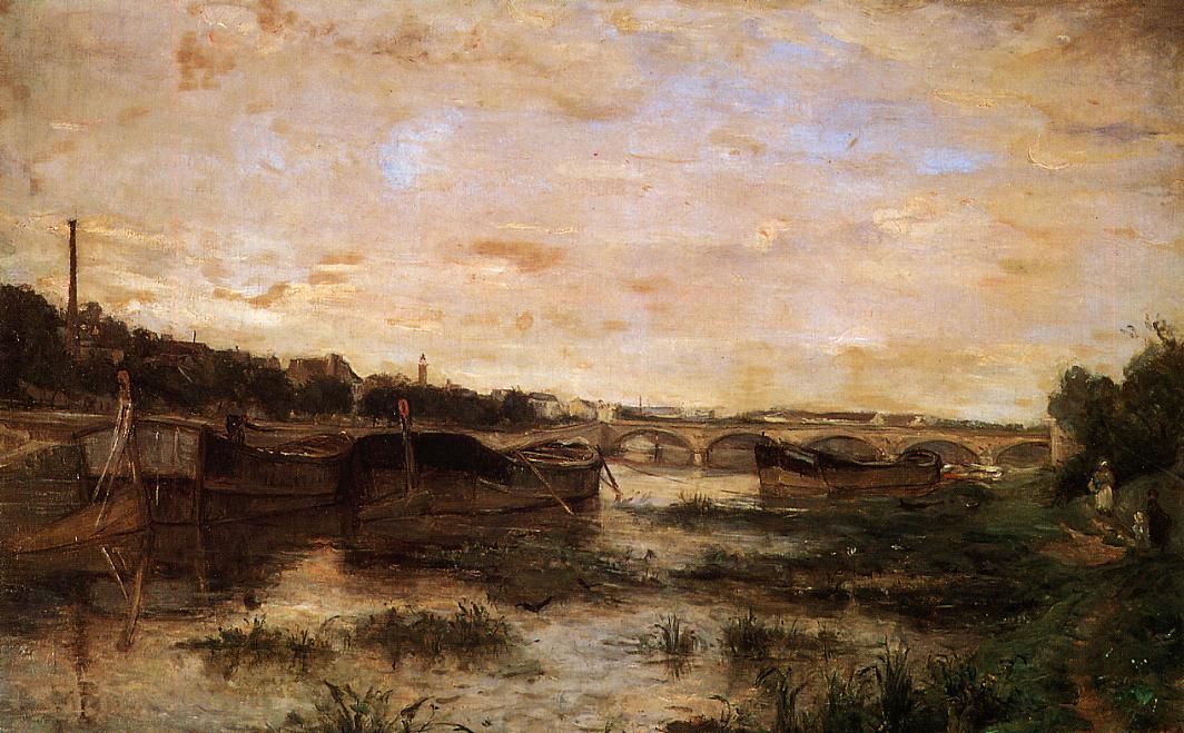 The Seine below the Pont d'Lena - Berthe Morisot - Reproductions de tableaux et peintures haut de gamme