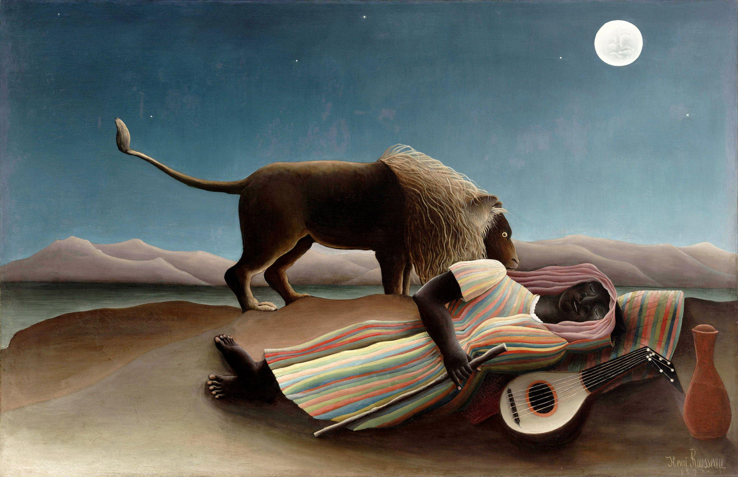 La Bohémienne endormie - Henri Rousseau - Reproductions de tableaux et peintures haut de gamme