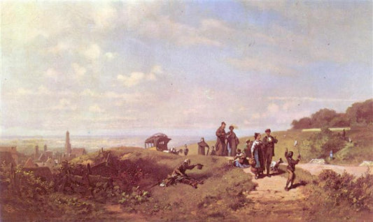 La promenade du dimanche, c.1865 - Carl Spitzweg - Reproductions de tableaux et peintures haut de gamme