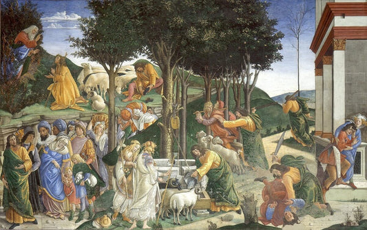 Examens de Moïse - Sandro Botticelli - Reproductions de tableaux et peintures haut de gamme