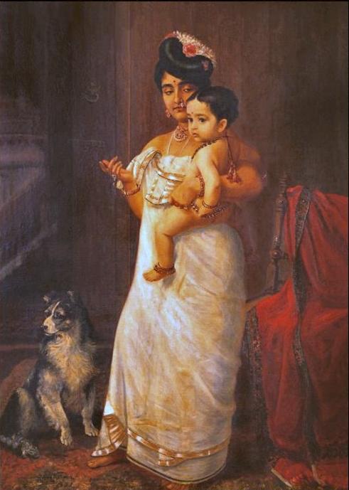 There Comes Papa - Raja Ravi Varma - Reproductions de tableaux et peintures haut de gamme