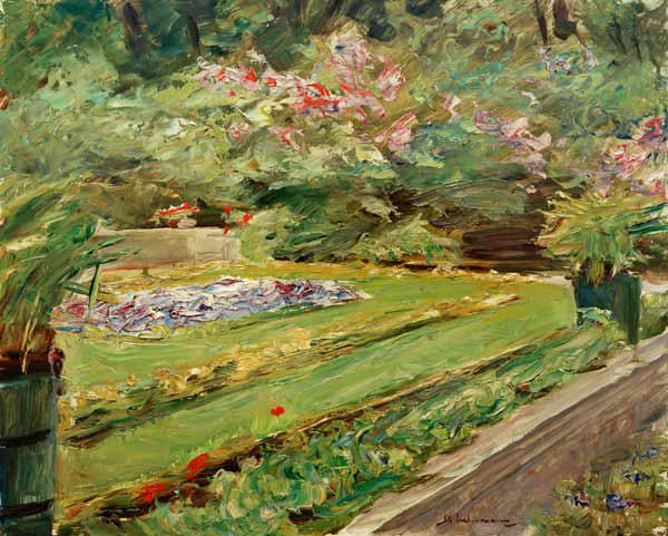 La terrasse du jardin de Wannsee vers le nord-ouest - Max Liebermann - Reproductions de tableaux et peintures haut de gamme