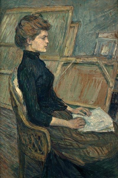 Femme dans un studio - Toulouse Lautrec - Reproductions de tableaux et peintures haut de gamme