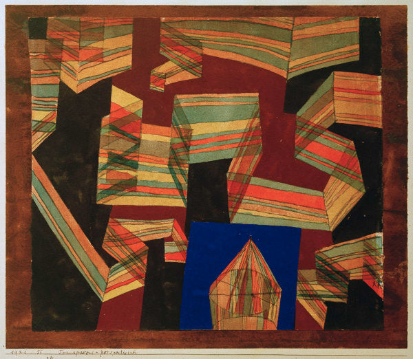 Perspective en transparence, 1921 - Paul Klee - Reproductions de tableaux et peintures haut de gamme