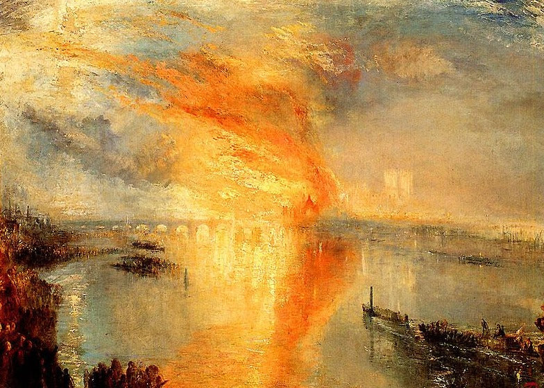 L'Incendie de la Chambre des lords et des communes - William Turner - Reproductions de tableaux et peintures haut de gamme