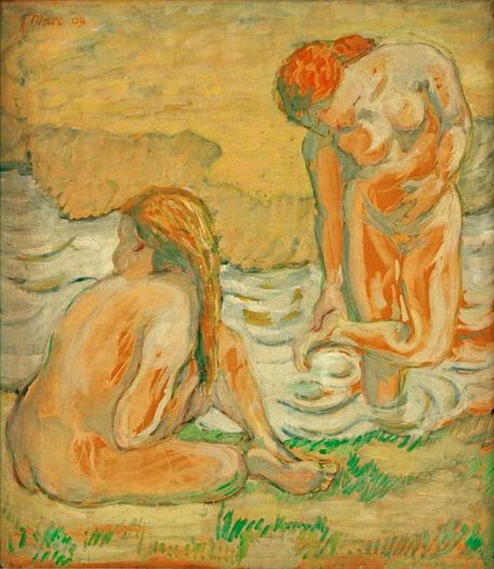 Deux baigneuses - Franz Marc - Reproductions de tableaux et peintures haut de gamme