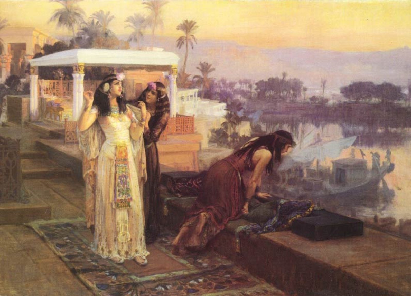 Cléopâtre sur les terrasses de Philae - Frederick Arthur Bridgman - Reproductions de tableaux et peintures haut de gamme