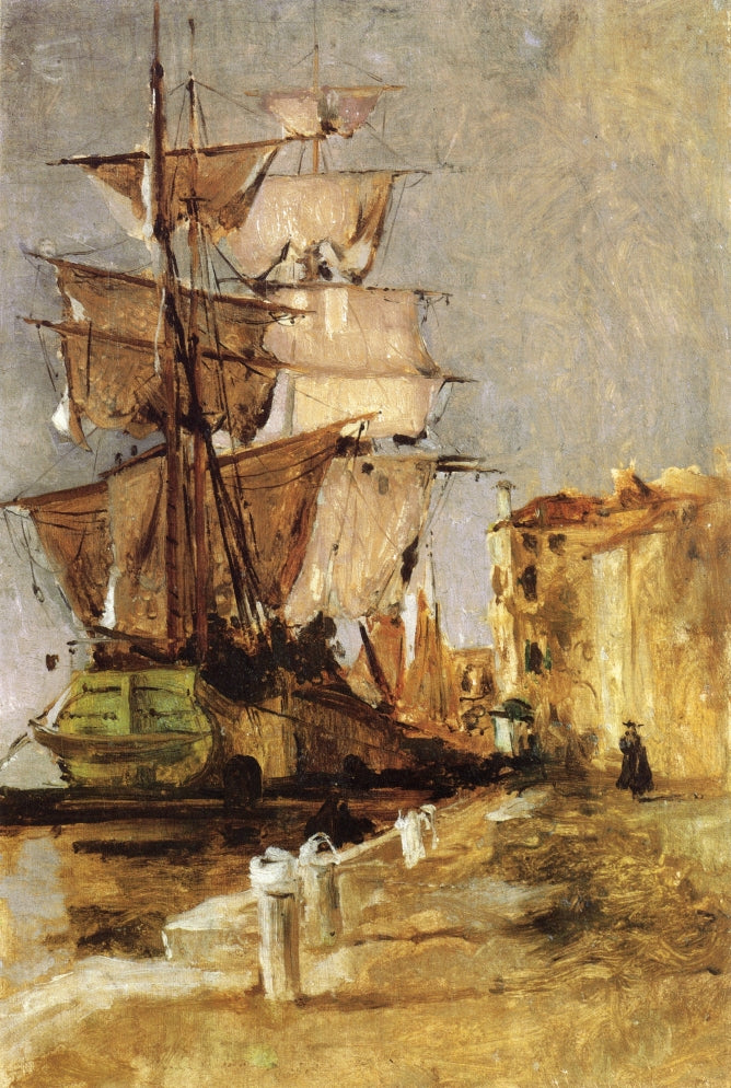 Venetian Sailing Vessel - John Henry Twachtman - Reproductions de tableaux et peintures haut de gamme