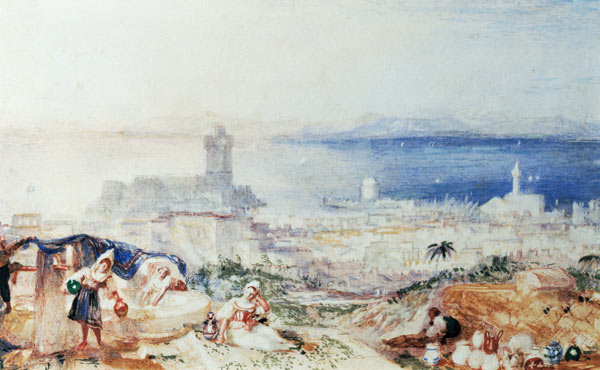 Vue de Rhodes - William Turner - Reproductions de tableaux et peintures haut de gamme