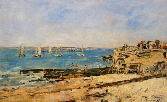 Villerville, le littoral - Eugène Boudin - Reproductions de tableaux et peintures haut de gamme