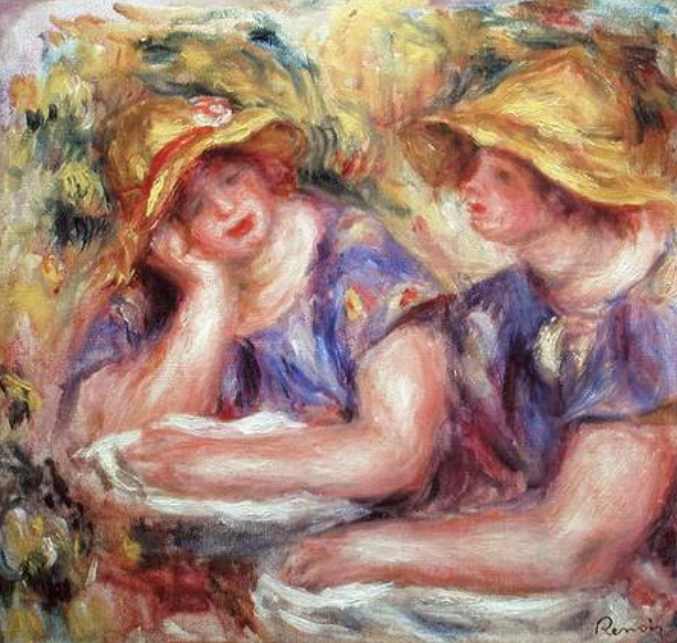 Deux femmes en blouse - Pierre-Auguste Renoir - Reproductions de tableaux et peintures haut de gamme