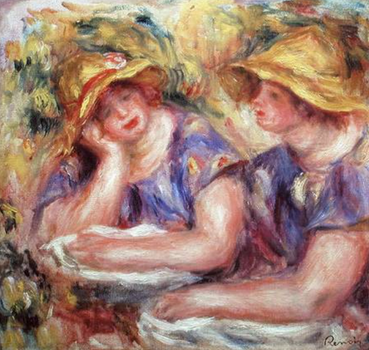 Deux femmes en blouse - Pierre-Auguste Renoir - Reproductions de tableaux et peintures haut de gamme