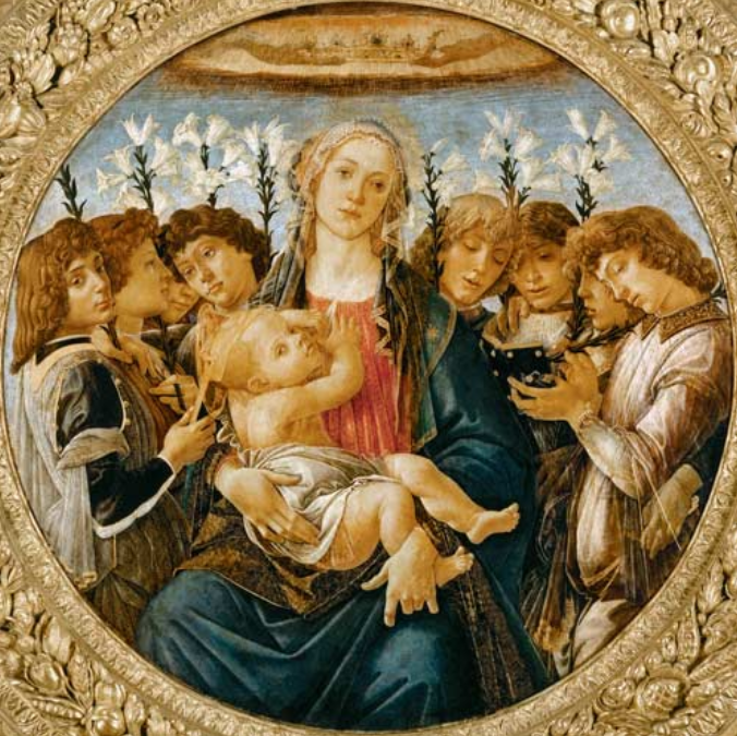 Marie avec l'enfant et le chant des anges - Sandro Botticelli - Reproductions de tableaux et peintures haut de gamme