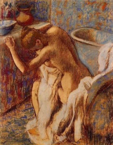 Femme en train de se sécher - Edgar Degas - Reproductions de tableaux et peintures haut de gamme