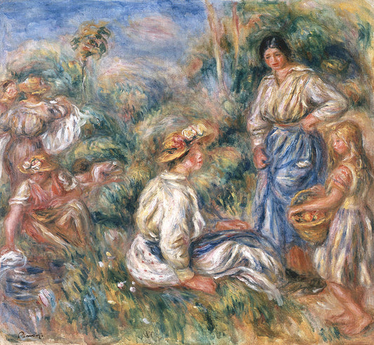 Femme dans un paysage - Pierre-Auguste Renoir - Reproductions de tableaux et peintures haut de gamme