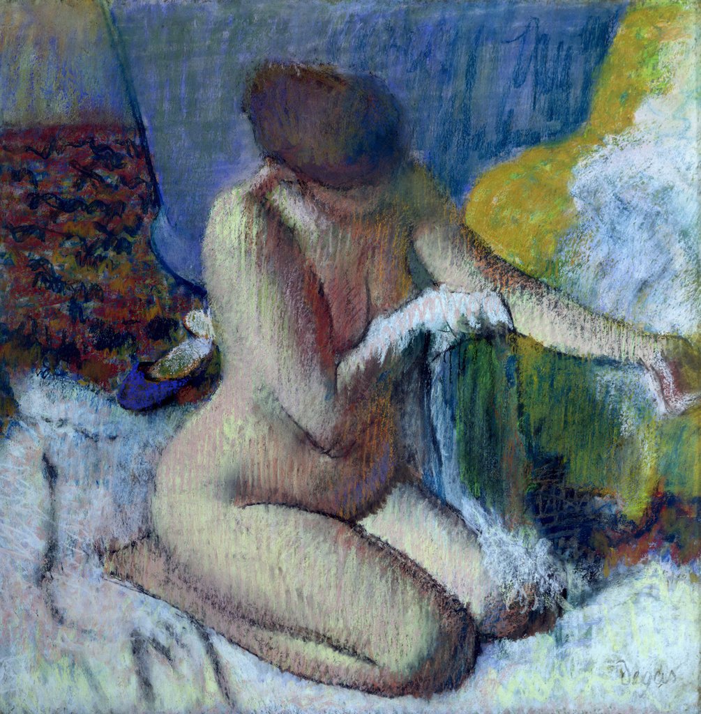 Après un bain - Edgar Degas - Reproductions de tableaux et peintures haut de gamme