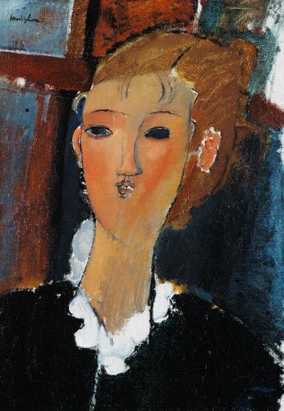 Jeune femme dans un petit ruff - Amedeo Modigliani - Reproductions de tableaux et peintures haut de gamme